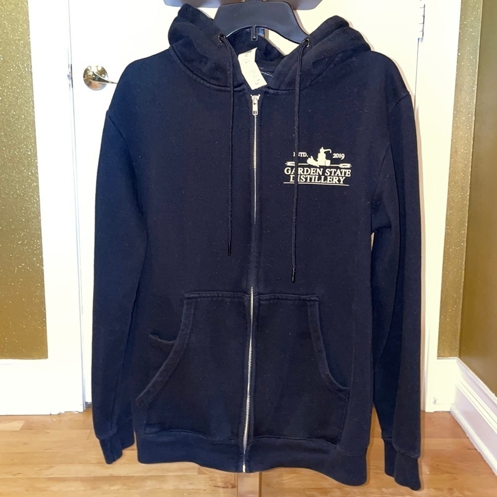 Garden State Distillery Full Zip Black Hoodie